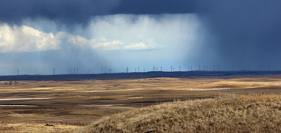 Parc éolien sur les prairies